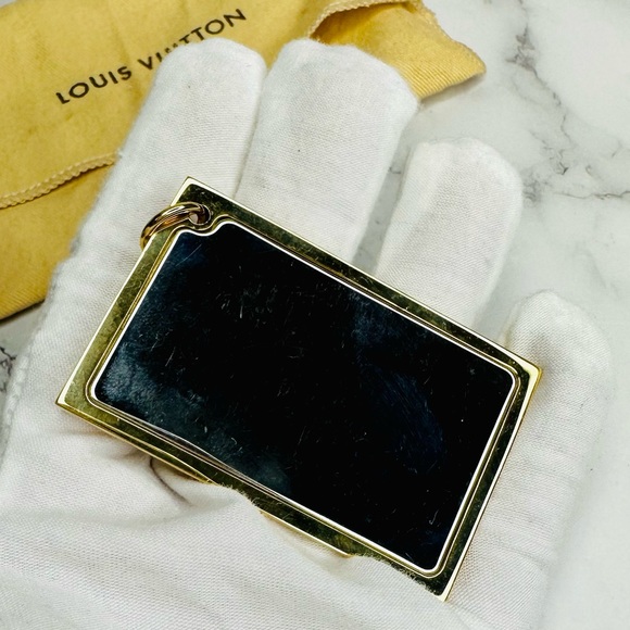 EUC Louis Vuitton Gold-Toned Inventeur Mirror Bag Charm - Picture 12 of 12